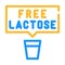 Free lactose milk color icon vector illustration