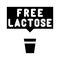 Free lactose milk glyph icon vector illustration