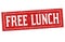 Free lunch sign or stamp