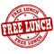Free lunch sign or stamp