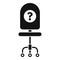 Free manager chair icon simple vector. Search candidate