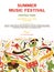 Free music festival flat vector poster template