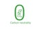 Free neutral CO2 icon. Green carbon neutrality sign. zero carbon emissions label. Vector illustration stamp