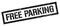 FREE PARKING black grungy rectangle stamp