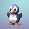 Free Pixel Art Penguin For 3d Modeling: Cute Minecraft Character