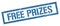 FREE PRIZES blue grungy rectangle stamp