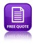 Free quote (page icon) special purple square button