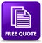 Free quote purple square button