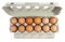 Free range brown eggs in an open carton