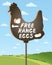 Free range egg sign