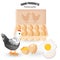 Free range eggs Vector. Bunch of eggs and chicken