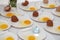 Free range fried eggs being entered in competition
