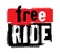 Free ride grunge lettering