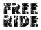 Free ride lettering