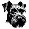 Free Schnauzer Design Vectors For Laser Cutting - Gothic Black And White Style