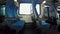 Free seats on intercity express train timelapse, public transportation service