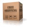 Free shipping cardboard box package delivery