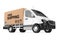 Free Shipping Concept. White Commercial Industrial Cargo Deliver