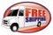 Free Shipping Delivery Truck White