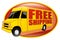 Free Shipping Delivery Truck Yellow