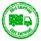 Free shipping guarantee rubber stamp with lorry