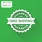 Free shipping rubber stamp icon. Business concept guarantee free