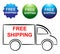 Free shipping truck and buttons