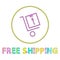 Free shipping vector illustration, linear outline