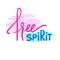 Free spirit - simple inspire and motivational quote. Hand drawn beautiful lettering. Print for inspirational poster, t-shirt