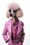 Free-spirited Standard Poodle rocking bohemian flair AI Genearted Illustration