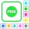 Free sticker vivid colored flat icons icons