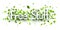 Free stuff sign over green foil cut out ribbon confetti background