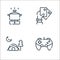 Free time line icons. linear set. quality vector line set such as gaming, camping tent, poker cards