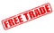 Free trade red stamp text