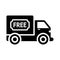 Free Transportation Icon, black vector graphics