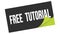 FREE  TUTORIAL text on black green sticker stamp