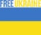 Free Ukraine with flag vector , stop war , peace