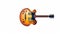 Free Vector Download: Blue Orange Guitar Image In Synchromism Style