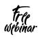 Free webinar, text design. Vector Typography poster. Usable as background. Ink illustration. Modern brush calligraphy.