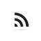 Free Wi-Fi icon, 5g network symbol. Cellular and mobile communications vector logo. Isolation black sign on white