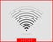 Free wi fi icon. Connection zone wifi vector symbol. Radio waves signal