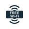 Free wi-fi point icon on white background