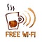 Free Wi-Fi sign by coffee stains