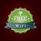 free wifi badge. Vector illustration decorative background design