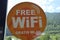 Free wifi or gratis wlan sign