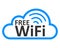 Free wifi logo zone in cloud -stock vector