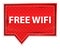 Free Wifi misty rose pink banner button