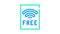 free wifi plate color icon animation