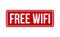 Free Wifi Rubber Stamp. Red Free Wifi Rubber Grunge Stamp Seal Vector Illustration - Vector