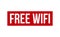 Free Wifi Rubber Stamp. Red Free Wifi Rubber Grunge Stamp Seal Vector Illustration - Vector